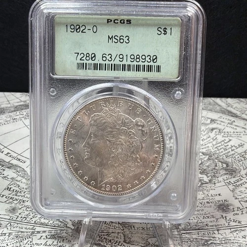1902 O Morgan Silver Dollar graded MS63 by PCGS