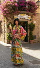 ANTICA SARTORIA 2026 SIGHTS OF POSITANO LONG MUMU/KAFTAN/DRESS L/XL NWT