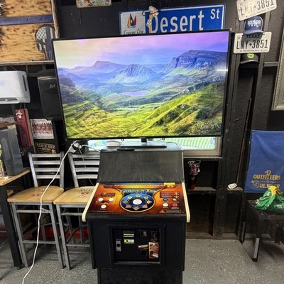 Golden Tee Upright Video Arcade Game Cabinet w/ Flat Screen TV Monitor & Panel