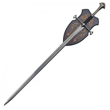 New 40" Anduril Sword of King Elessar  Medieval Fantasy Elvis Metal & Plaque