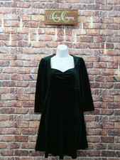 Allergra Ladies Velvet Green Dress Size S