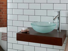 floating basin shelf - mahogany or cherry colour (Shelf only)