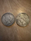Peace Silver Dollar 1922 & 1926 San Francisco Mint 'S' Mark Lot of 2