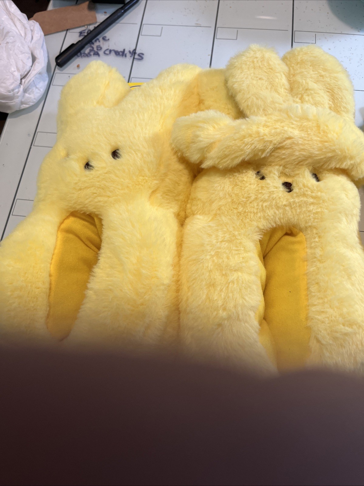 PANTOFOLA D’ORO Peeps Set Pantofole e Fascia Giallo Taglia 13 1 Ragazzo e Ragazza Nuovo Fluffy