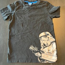 Adidas Originals Star Wars Stormtrooper Shirt Top Black Youth Vintage Rare S