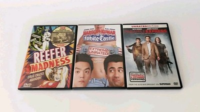 Reefer Madness + Harold & Kumar + Pineapple Express DVD Bundle Lot Unrated 420