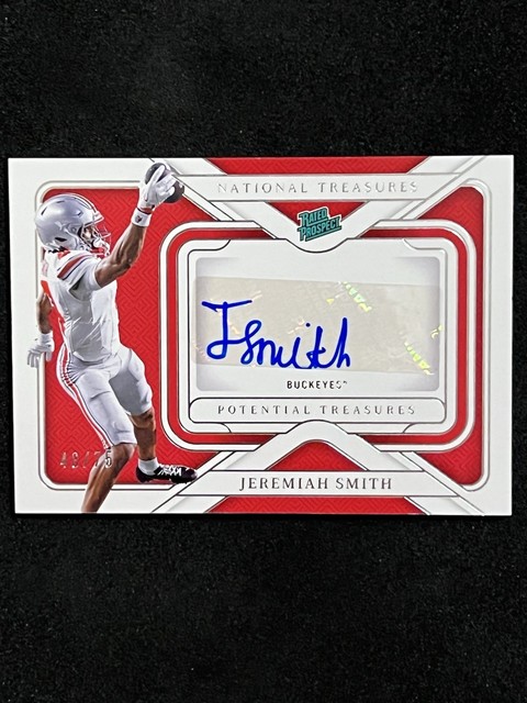2025 Panini National Treasures Collegiate Potential Jeremiah Smith 18/75 Auto RC