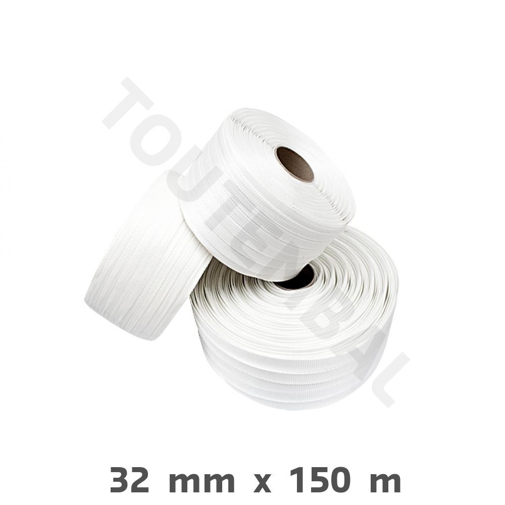 Feuillard textile tissé 32 mm x 150 m idéal pour le sanglage de bois et charpentes