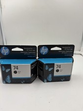 2 Genuine HP 74 Original CB335WN Black Ink Cartridges Exp 2026