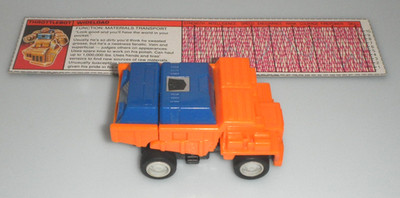 Vintage 1987 Wideload Dump Truck Transformers G1 100% Complete Figure Tech Specs