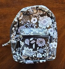 Small Black Floral Backpack Bag Purse Woman/ Youth