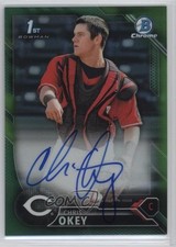2016 Bowman Draft Chrome Pick Green Refractor 71/99 Chris Okey #CDA-CO Auto 1u0