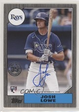 2022 Series 1 1987 Topps Baseball Black 5/199 Josh Lowe #87BA-JL Auto 3q5