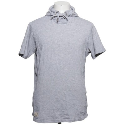 FSBN, Kurzärmeliger Hoodie, Größe: XL, Grau, Baumwolle/Viskose, Einfarbig #NW9