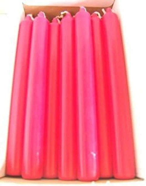 Fruit-Scented Round Dinner Candles - Stylish Red Bistro Set of 6, 8-Hour Burn - Image 3 of 4