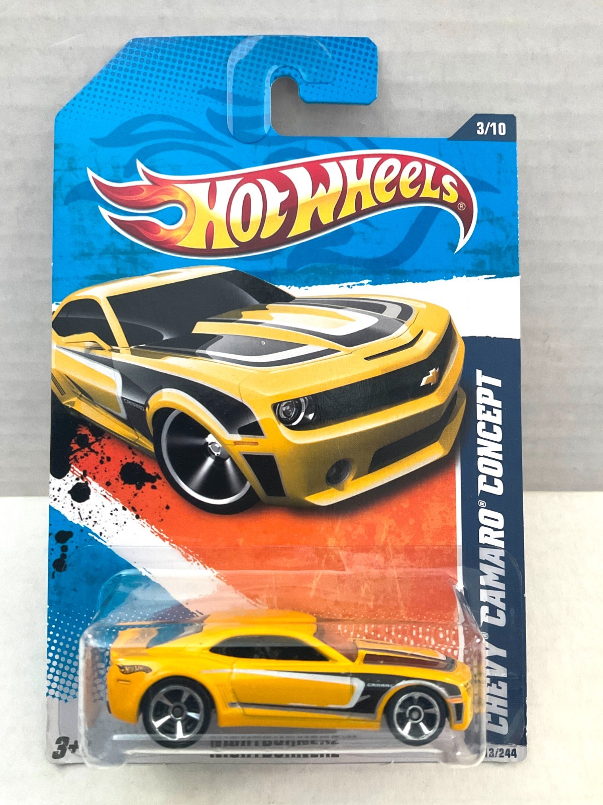 Hot Wheels CHEVY CAMARO CONCEPT - Yellow KMART EXCLUSIVE 2011 #113 Nightburnerz