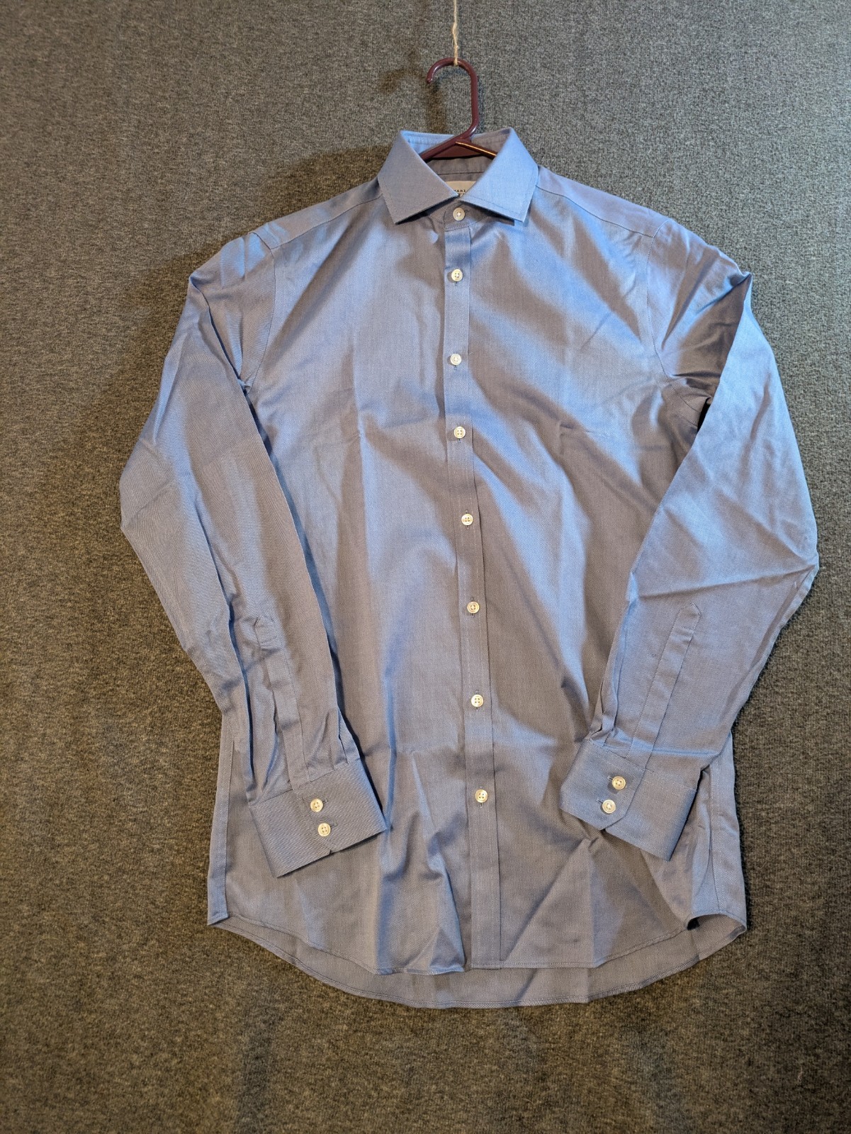 Charles Tyrwhitt Dress Shirt Men's 15.5 Blue Xtra Slim Fit Non Iron Preppy NWOT