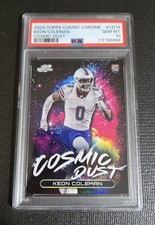 Keon Coleman 2024 Topps Cosmic Chrome Cosmic Dust SP Rookie RC PSA 10 Pop 1