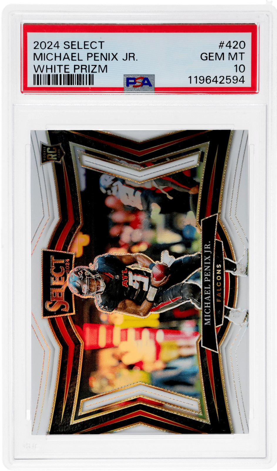 2024 Panini Select Michael Penix Jr. Field Level White Prizm #420 /35 PSA 10