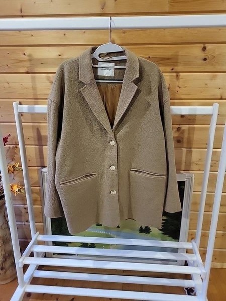 Women American Vintage Blazer Beige Cotton 38 / M