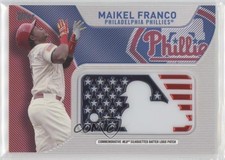 2017 Topps MLB Independence Day Silhouetted Batter Logo Maikel Franco Patch y2b