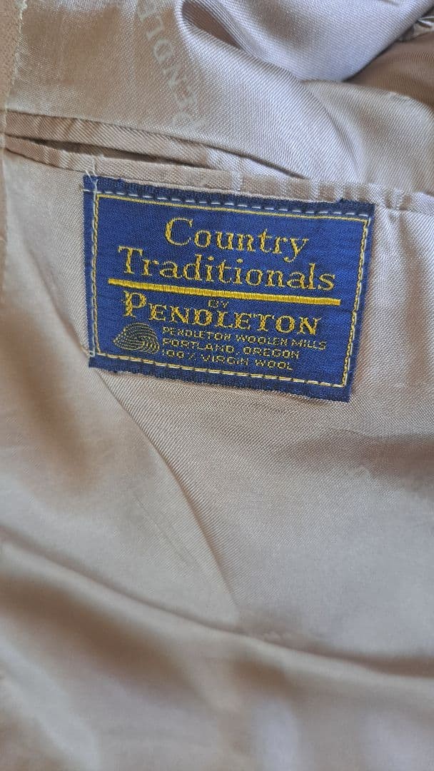 Pendleton Wool Blazer Beige Tailored Jacket L - image 3