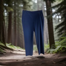 Chico's Zenergy Size 0R S 4-6 Navy Elastic Waist Pants With Pockets Waist 31