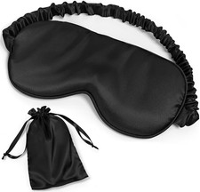 100 Natural Mulberry Silk Sleep Eye Mask with Adjustable Elastic Band for Women