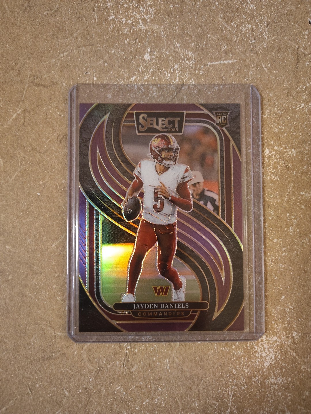 2024 Panini Select Jayden Daniels Rookie Purple Premier Level /75 RC Commanders