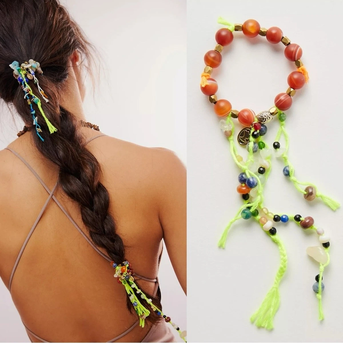 Free People Multicolor Patterned Fabric Hair Clips Set Fabric Hair Clips - Shop on Pinterest main image 2