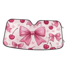 Dussdil Bow Cherry Pink Car Windshield Sunshades 55"x27.6" - Multi 28