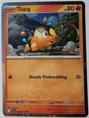 Fart Swirl   Tepig 029/217 Cosmos Holo Bleed Error Rare Pokémon TCG   11