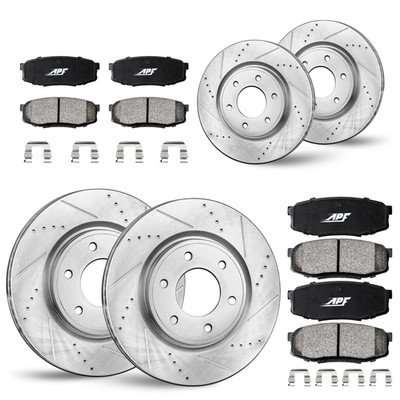 For Nissan Frontier (05-15) Full Brake Kit F&R Rotors+Pads