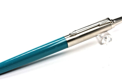 PARKER JOTTER BALLPOINT PEN  TURQUOISE  BRASS THREADS MADE PRE-1981 NOS  USA