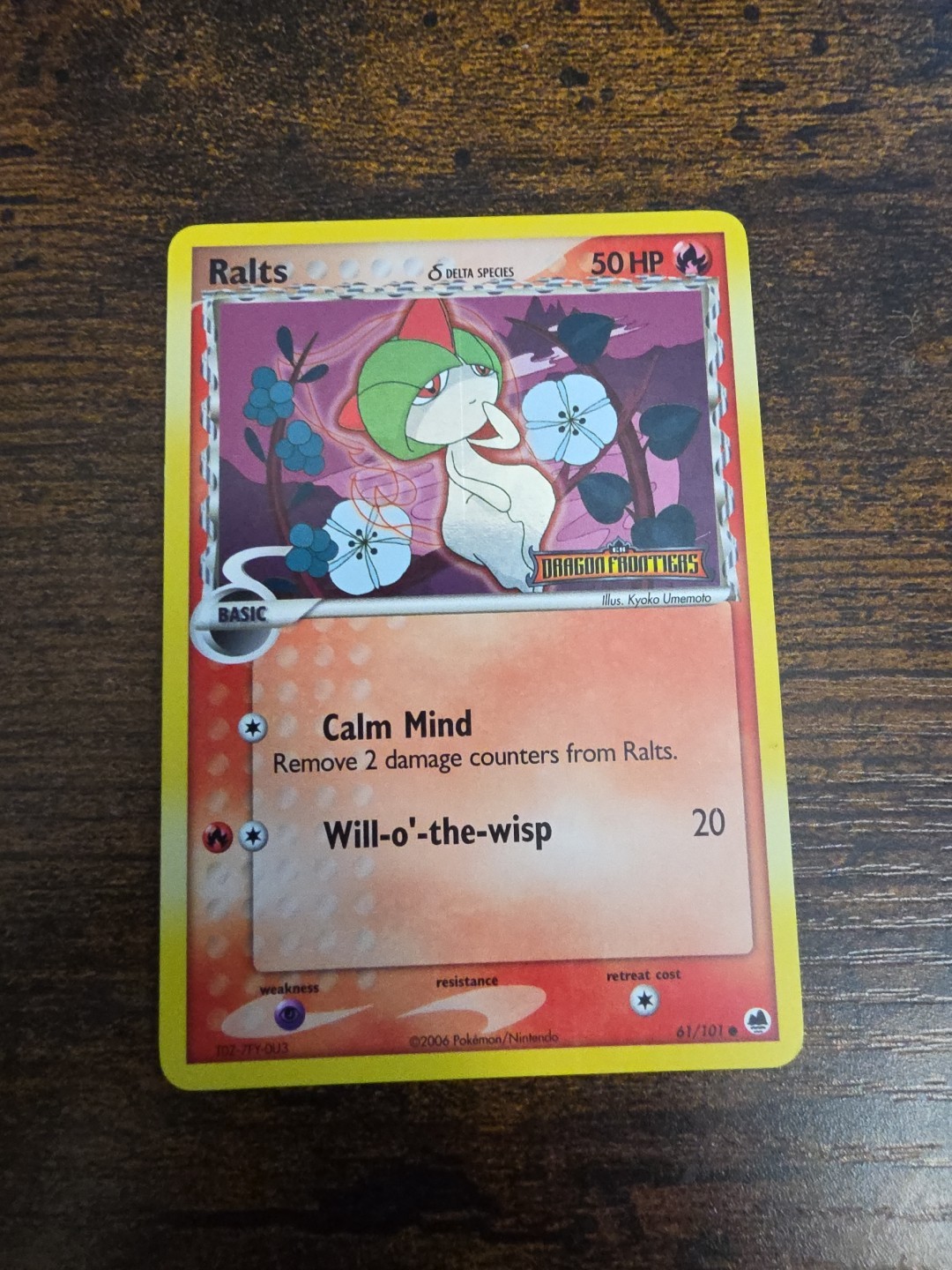 RALTS - 61/101 - EX Dragon Frontiers Stamped Reverse Holo Pokemon Card #PKA1