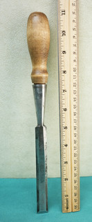 Old wood working tools Vintage 5/8" Clearcut bevel edge socket chisel