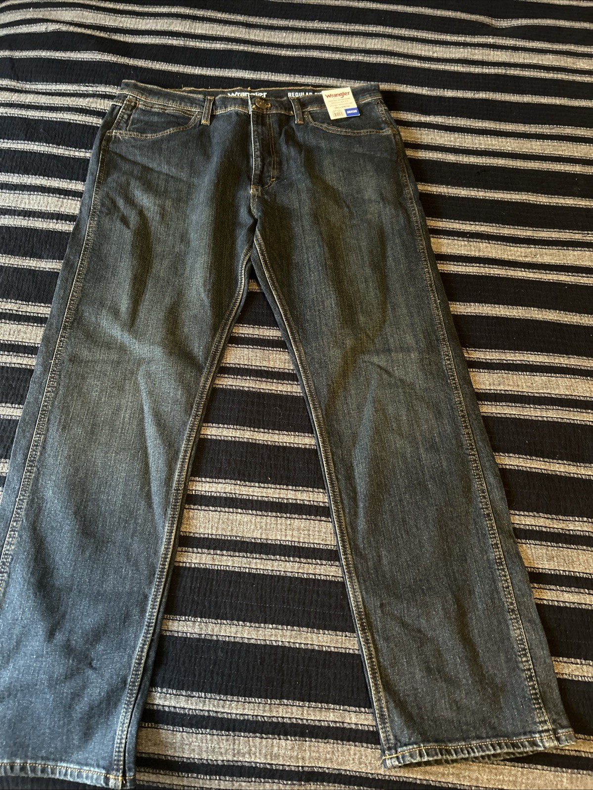 's 5-star Regular Fit Jeans Rinse 36x30 - Dark Blue (d1)