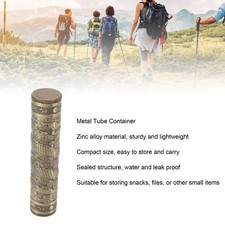 Metal Tube Container Embossed Pattern Water Proof Sealed Storage Tube