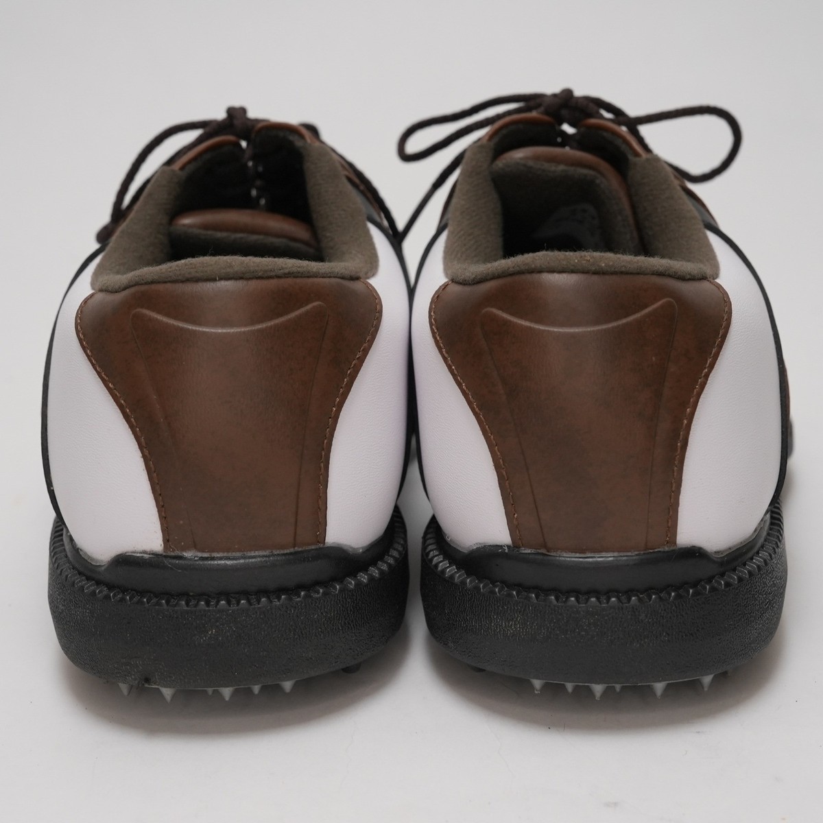 FootJoy Saddle Golf Shoes Spiked Mens 9.5 White Brown 45330 Classic Country Club FootJoy FJ Originals 45330 Men main image 3