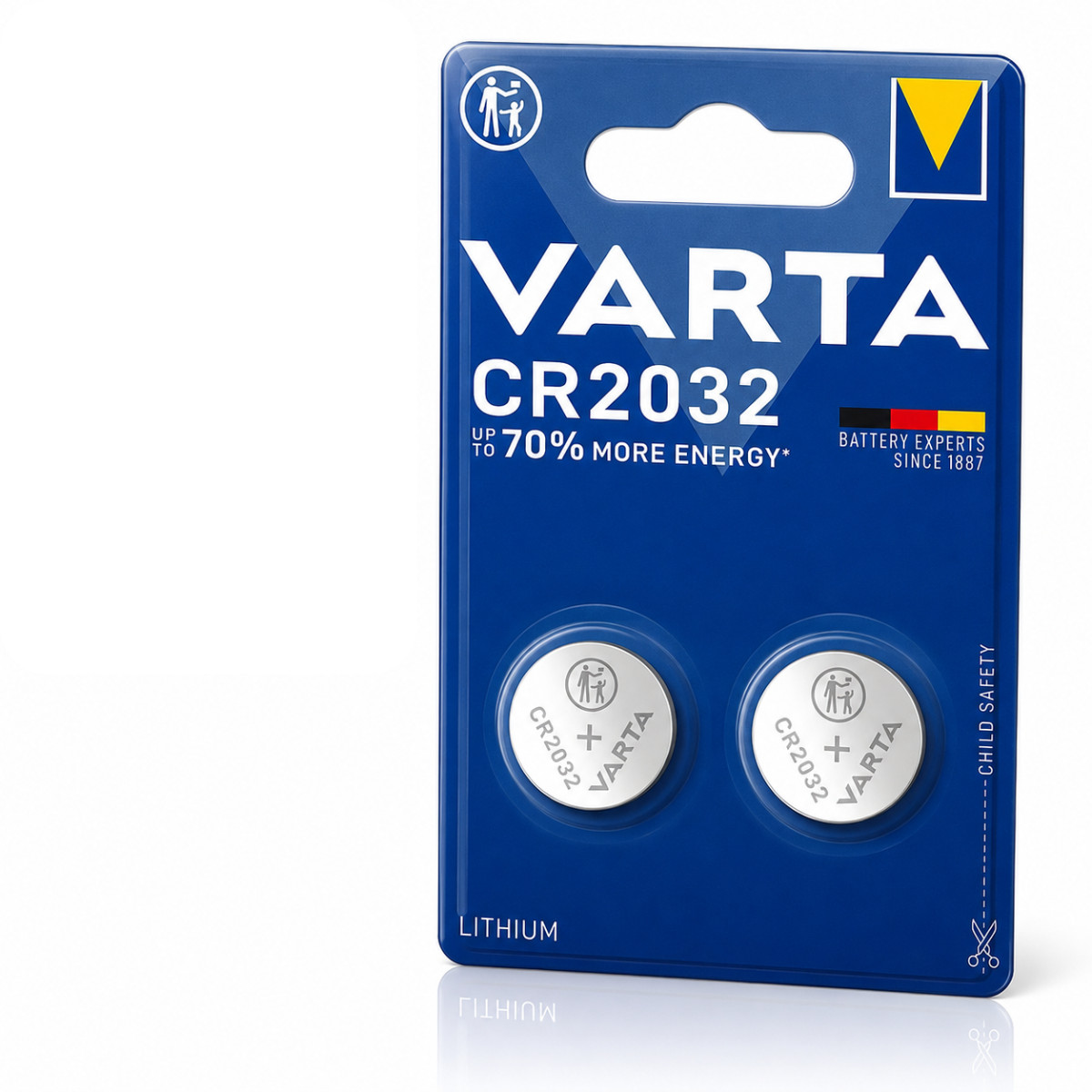 Varta Piles Bouton Cr2032 Lithium - Lot De 2 - Image 3