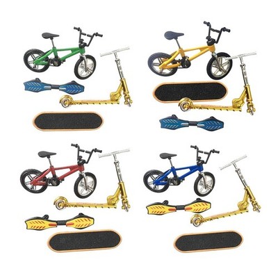 Mini Finger Spielzeug Set Miniatur Skateboards, Bike, Mini Roller, Schaukel