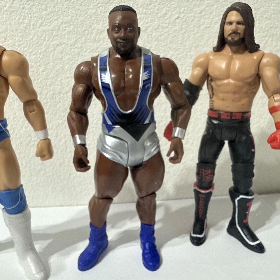 Mattel WWE Series Luchador LOTE de 3 Figuras AJ Styles Finn Balor Big E 6.5” de Alto Foto 4 de 4