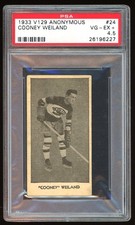 COONEY WEILAND - 1933-34 Anonymous V129 - #24 HOF Set Break - PSA 4.5 - Bruins