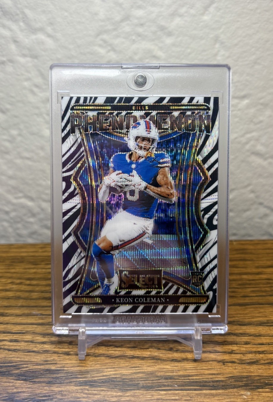 2024 Panini Select Keon Coleman Phenomenon Zebra Prizm Case Hit SSP