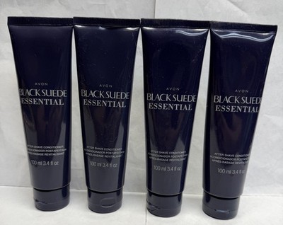 AVON ( 4 ) BLACK SUEDE ESSENTIAL AFTER SHAVE 3.4 OZ FREE SHIPPING
