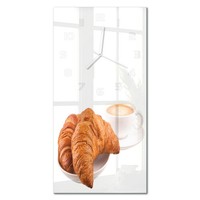 Glas-Wanduhr LäNglich Aus GehäRtetem Glas FrüHstüCk WeißE Zeiger 30X60 Cm