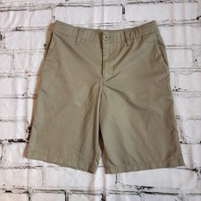 Boys Under Armour Golf Chino Shorts Beige Tan Loose sz 14 / 9 Inseam