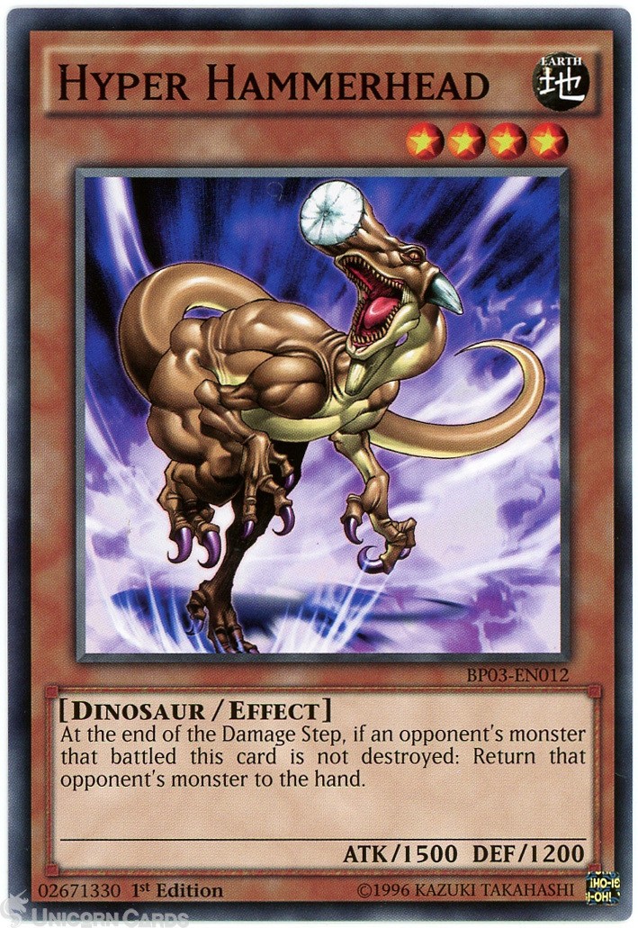 BP03-EN011 Hyper Hammerhead : Shatterfoil Rare 1st Edition Mint YuGiOh Card
