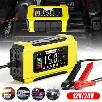 12V 15A 24V 8A Auto Intelligentes Batterie Ladegerät LiFePO4 Lithium AGM GEL Neu