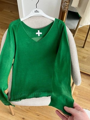 Grüner Pullover MD75 Damen Size S-M